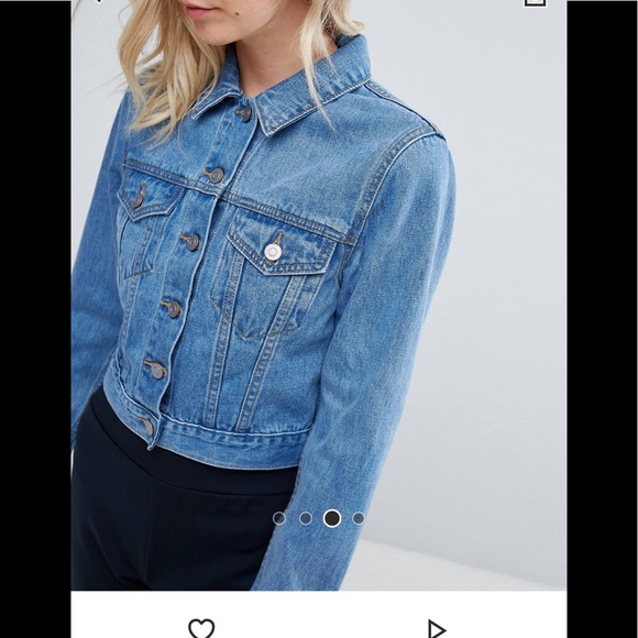 ASOS design petite denim shrunken jacket - Picture 3 of 8